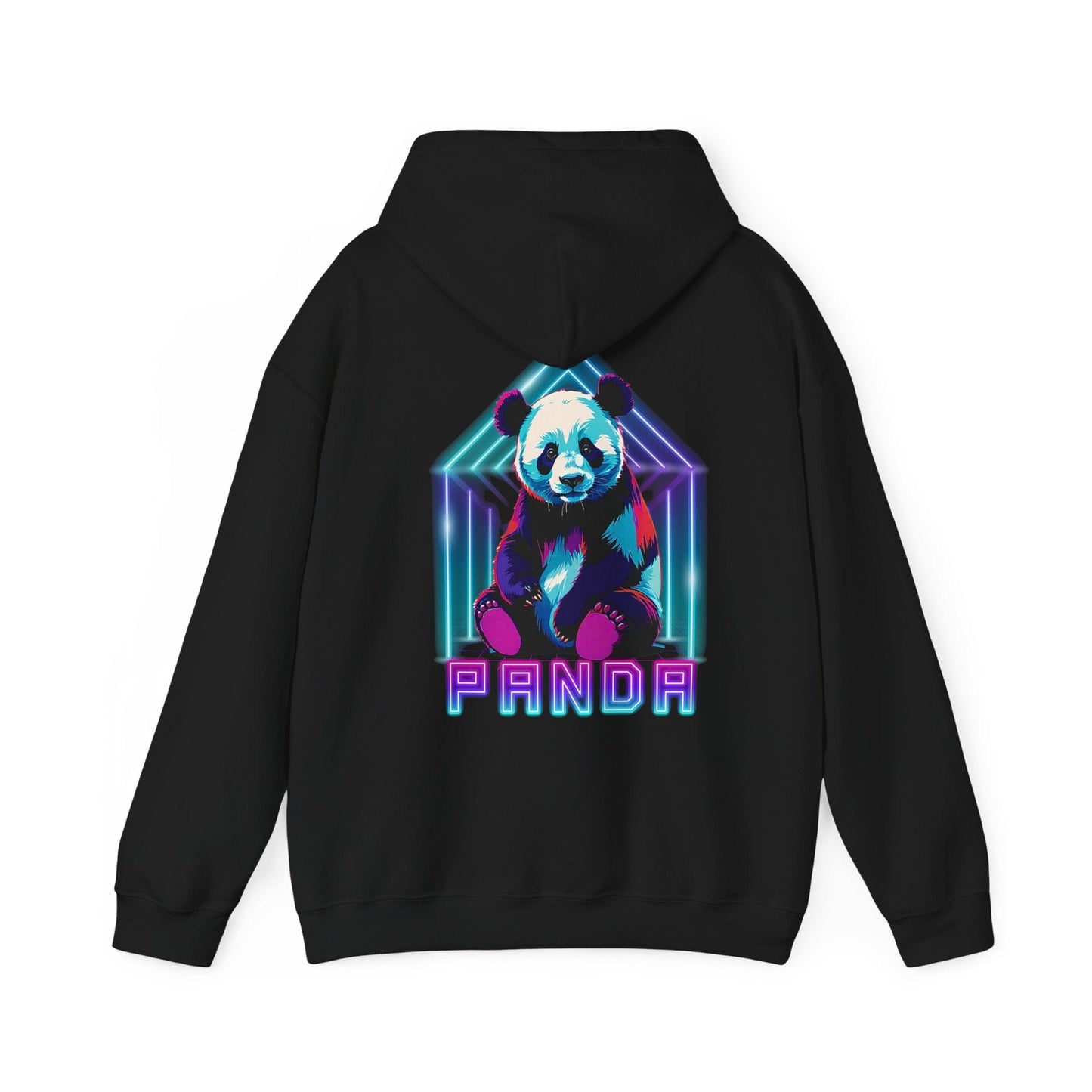 Printify Hoodie Black / S Neon Panda Cloud Hoodie