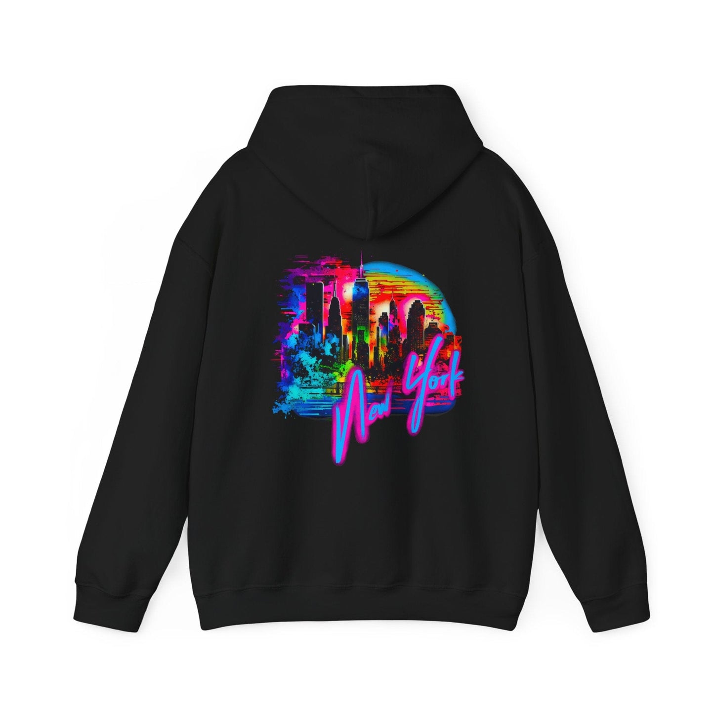 Printify Hoodie Black / S New York Cityscape Hoodie