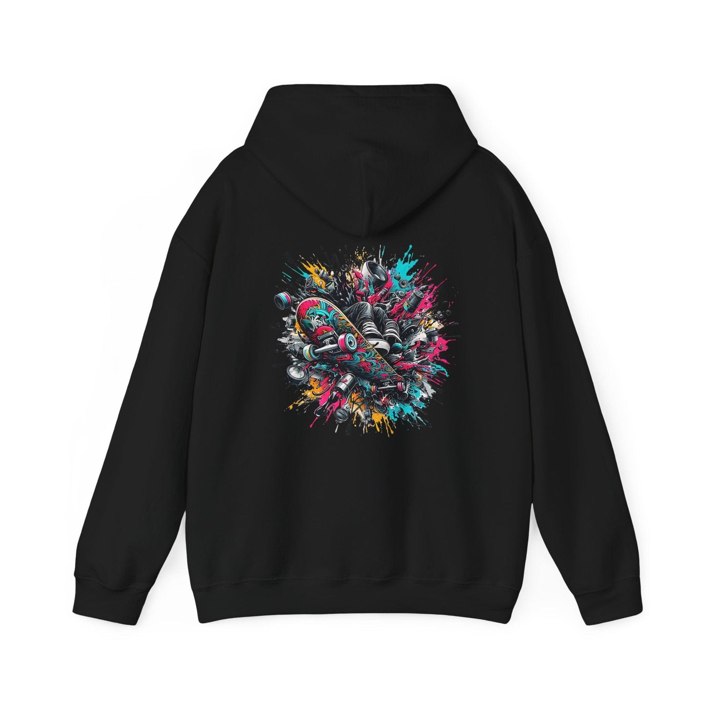 Printify Hoodie Black / S Skate Splash Cloud Hoodie