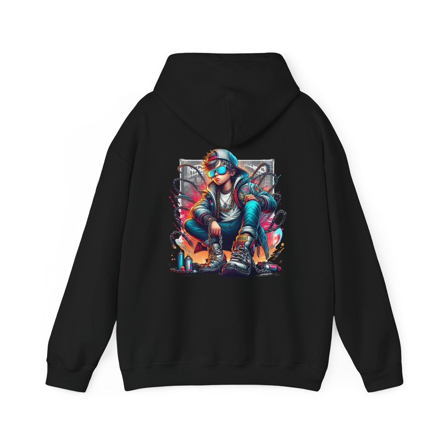 Printify Hoodie Black / S Urban Graffiti King Cloud Hoodie