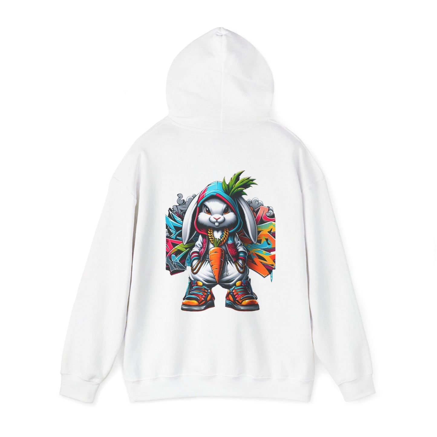 Printify Hoodie Graffiti Bunny Cloud Hoodie