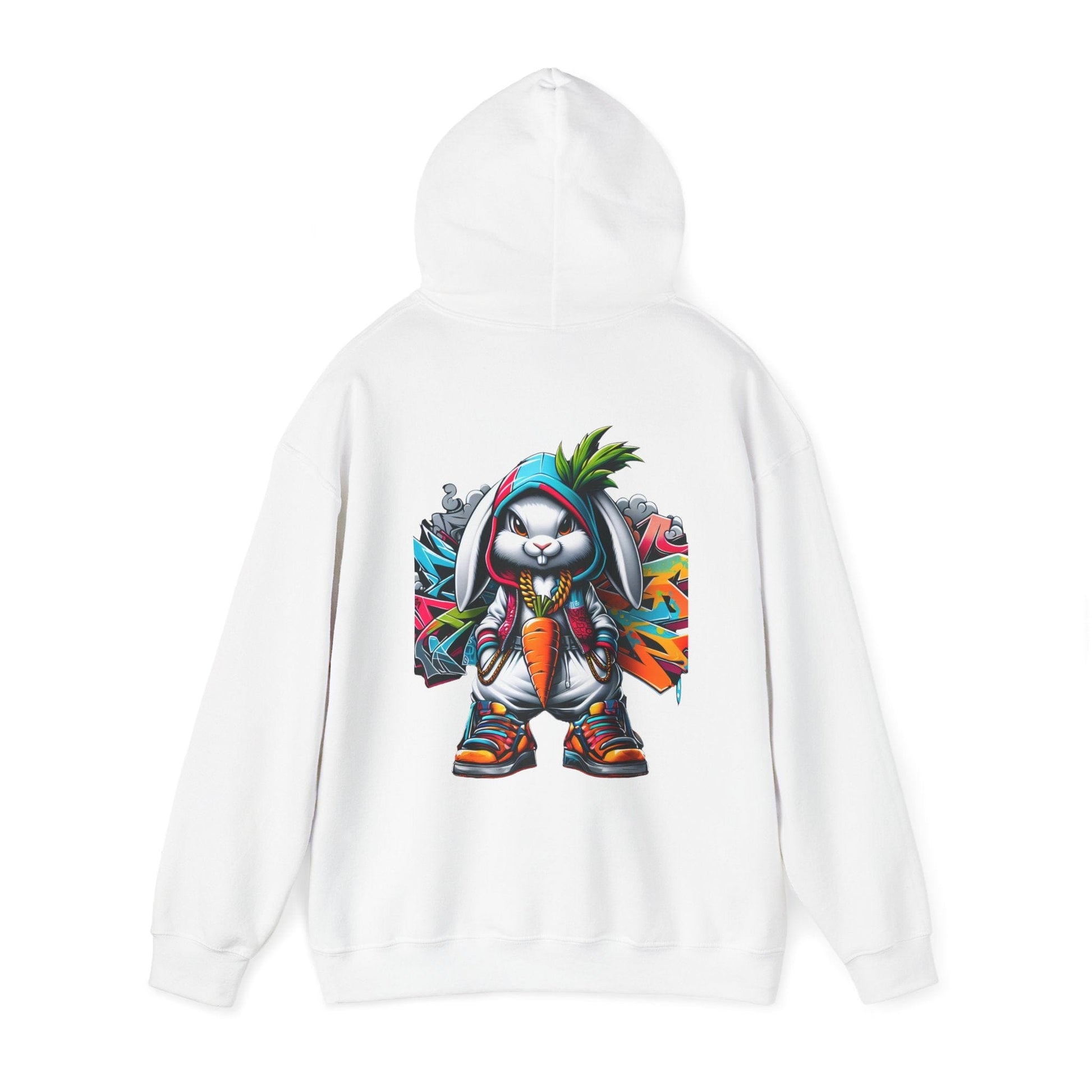 Printify Hoodie Graffiti Bunny Cloud Hoodie