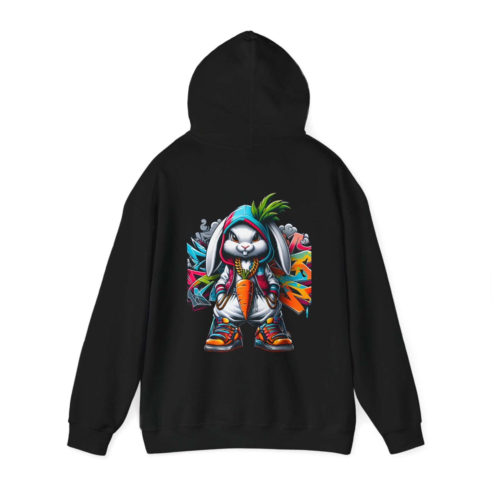 Printify Hoodie Graffiti Bunny Cloud Hoodie