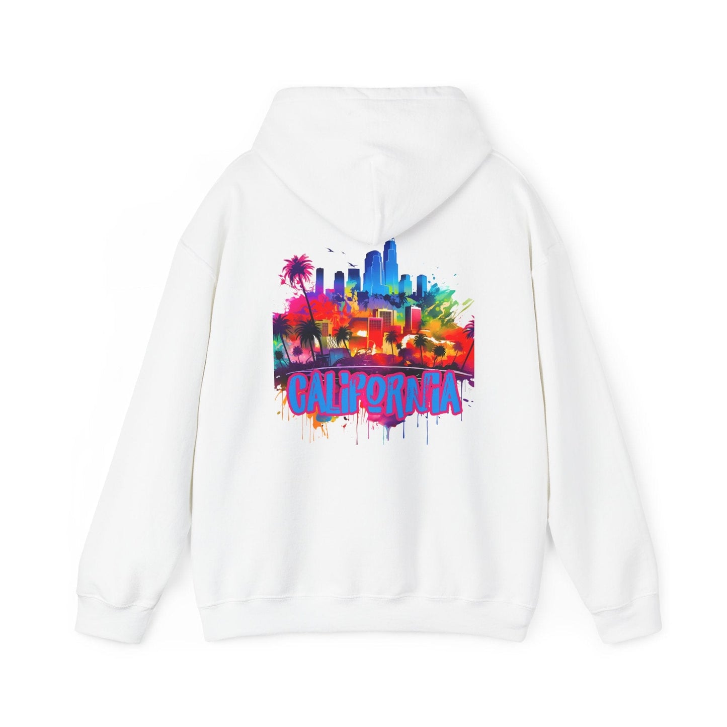 Printify Hoodie White / S California Cityscape Cloud Hoodie