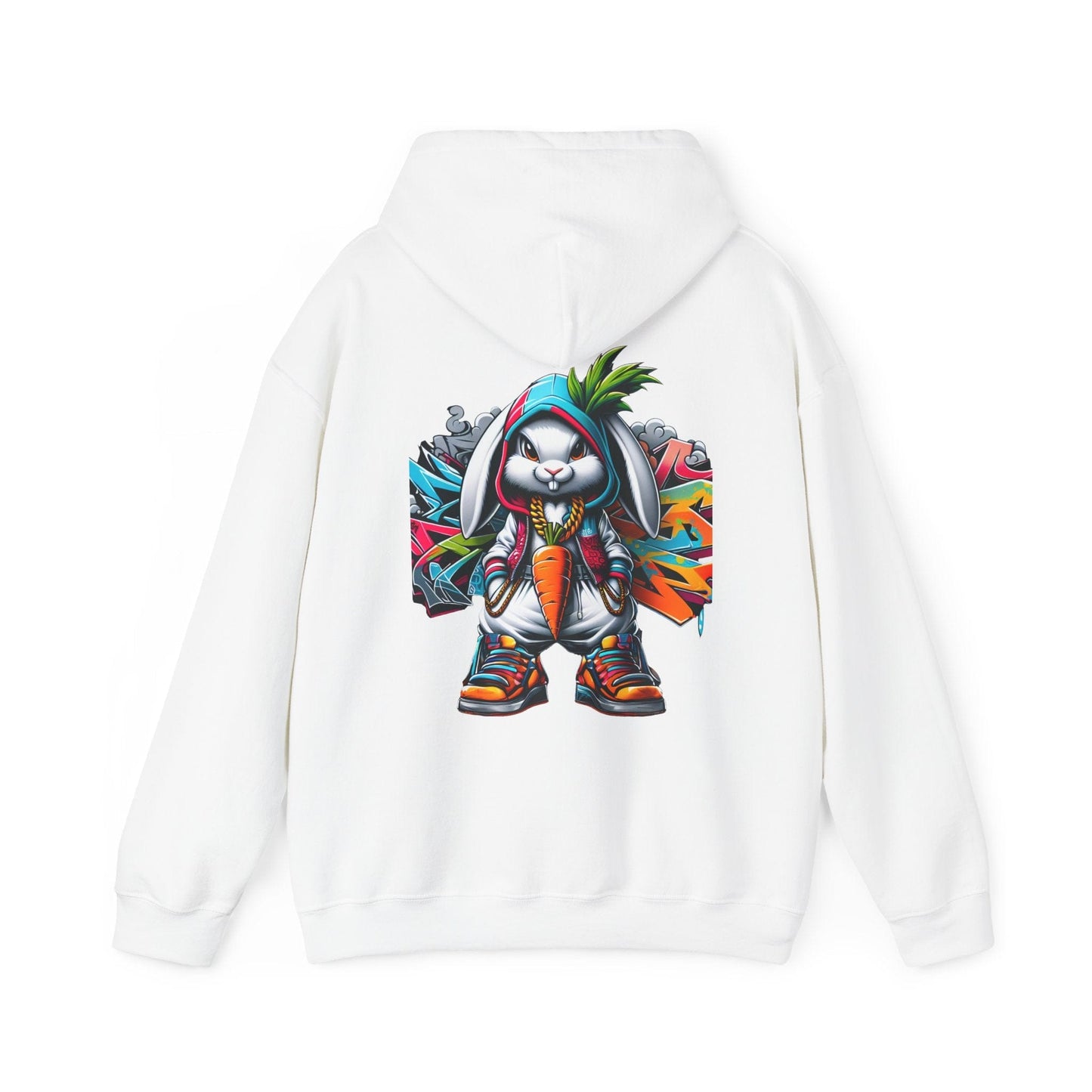 Printify Hoodie White / S Graffiti Bunny Cloud Hoodie