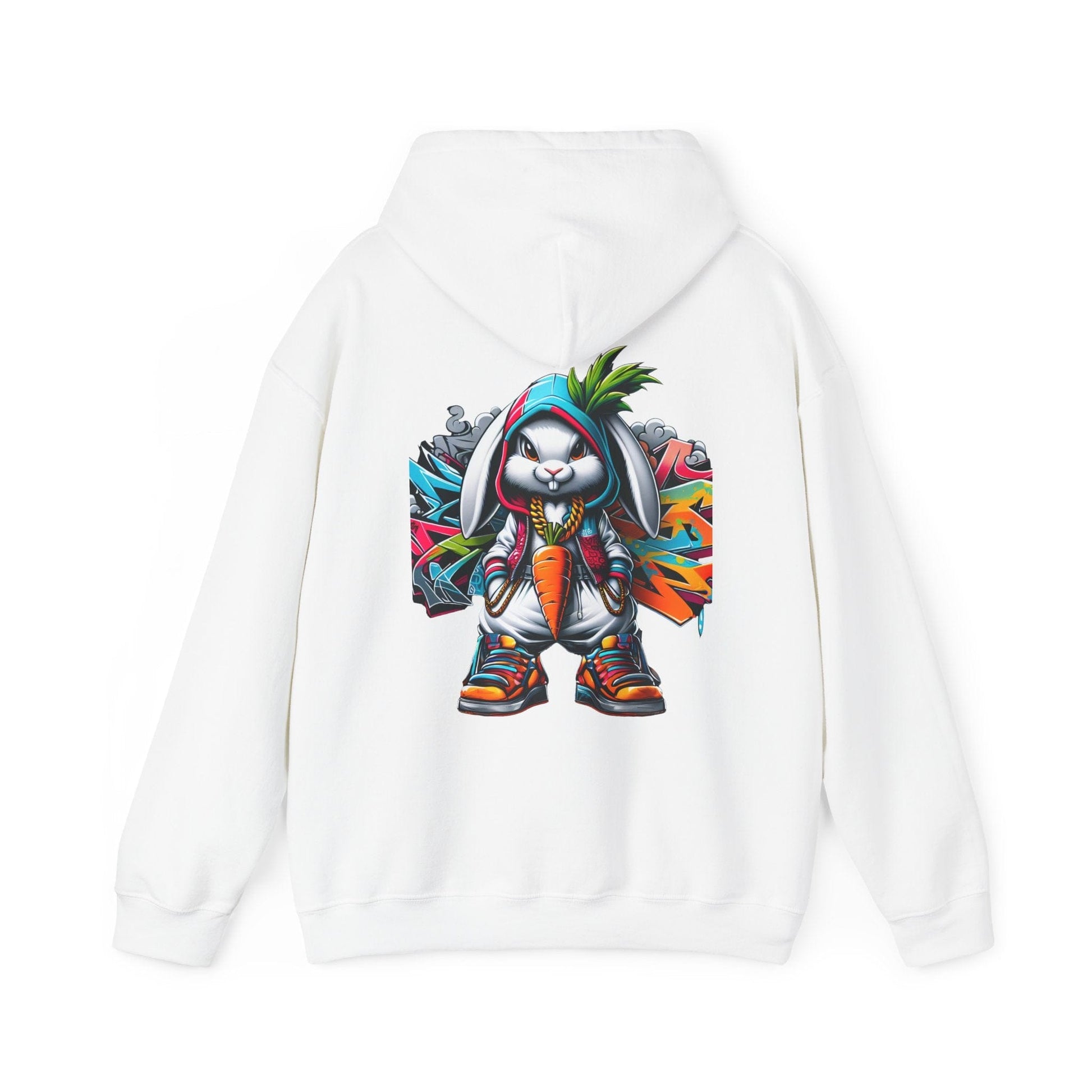 Printify Hoodie White / S Graffiti Bunny Cloud Hoodie