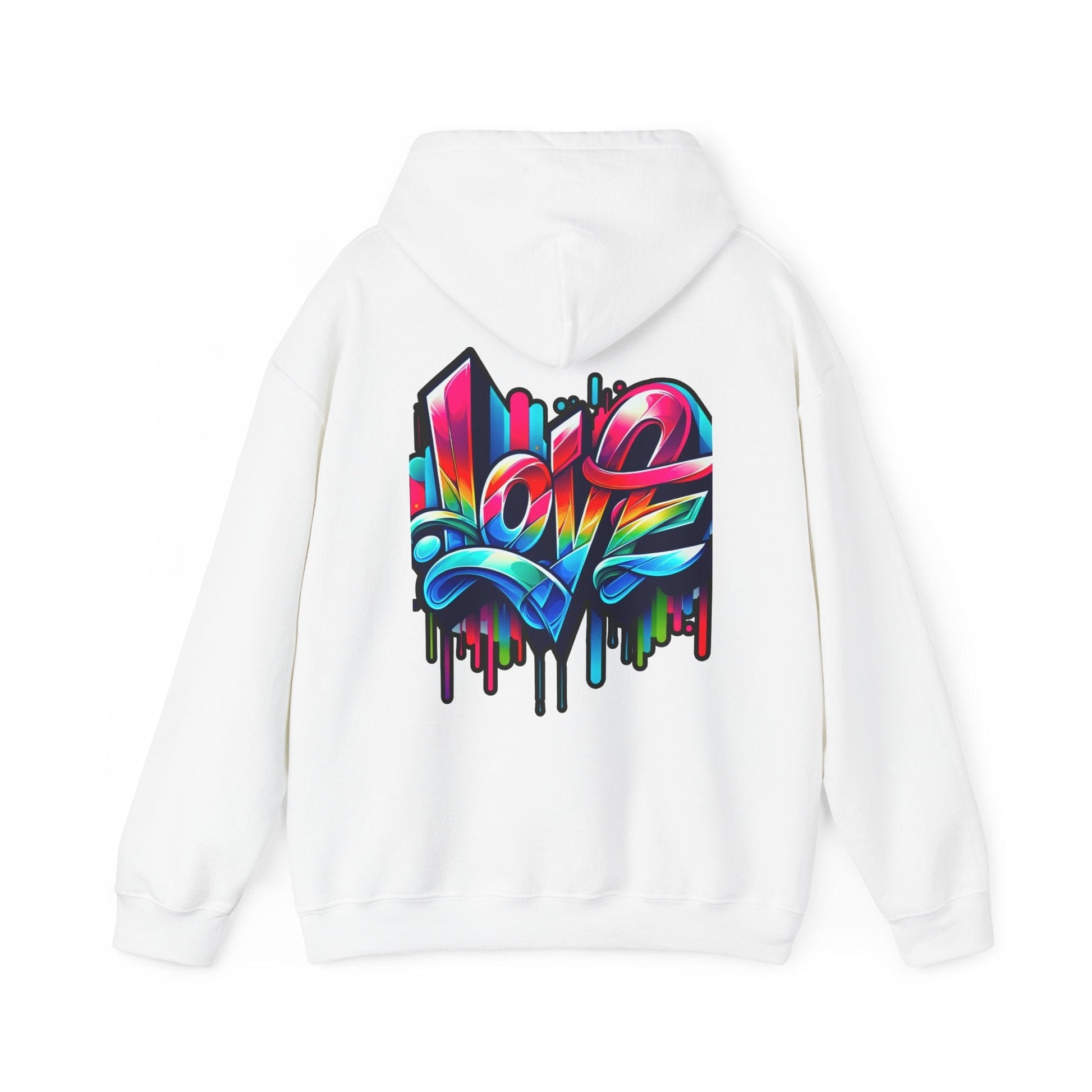 Printify Hoodie White / S Love Graffiti Cloud Hoodie