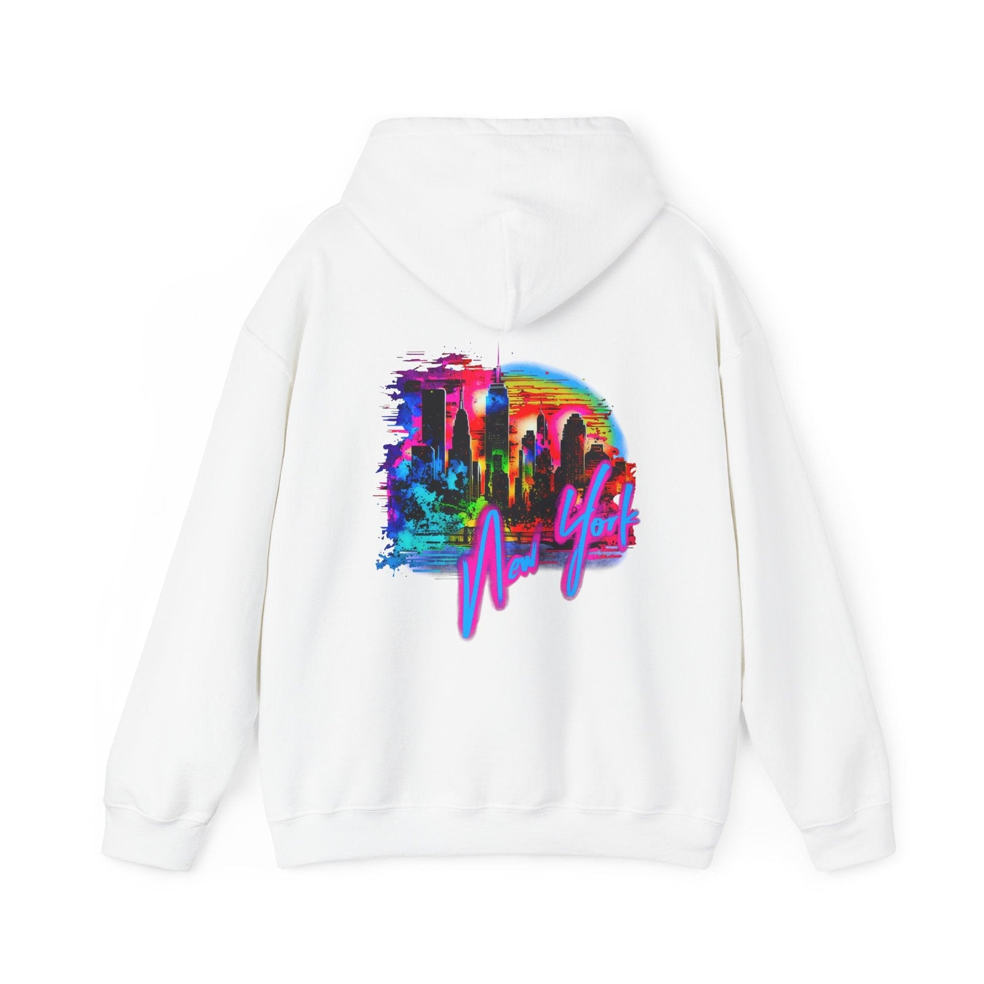 Printify Hoodie White / S New York Cityscape Hoodie