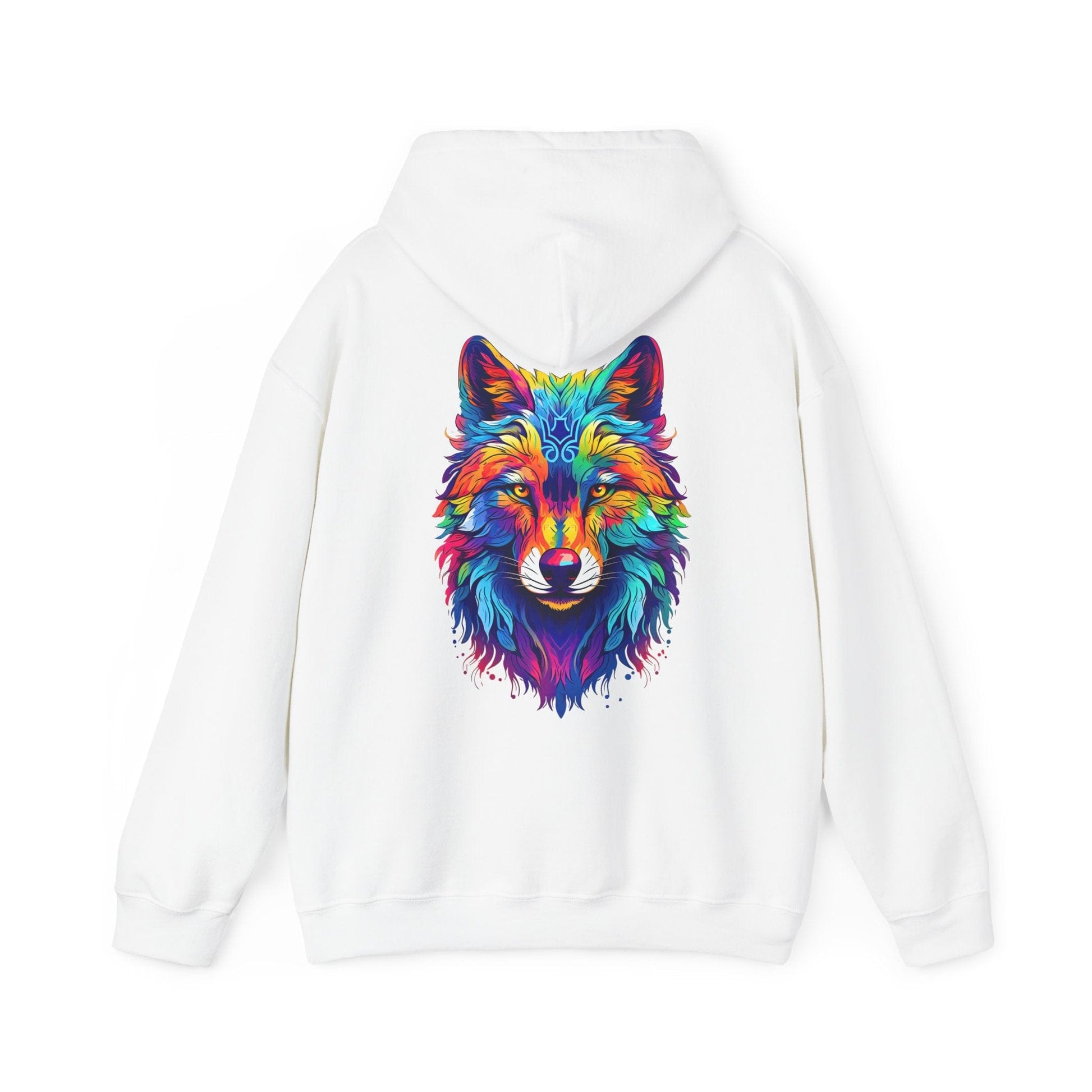 Printify Hoodie White / S Spectral Wolf Cloud Hoodie