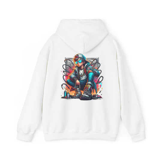 Printify Hoodie White / S Urban Graffiti King Cloud Hoodie