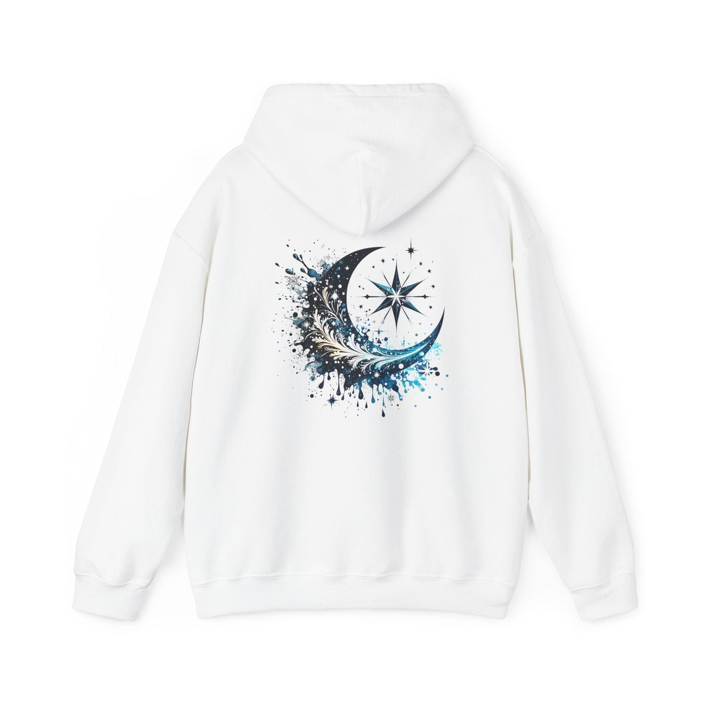 Printify Hoodie White / S Winter Moon Cloud Hoodie