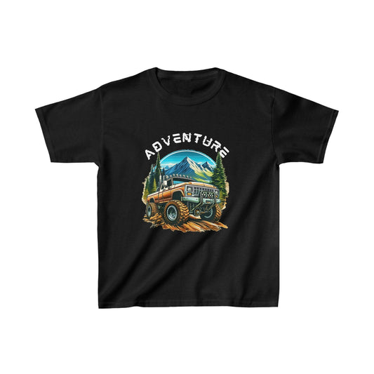 Printify Kids clothes XS / Black Kids Adventure Truck Tshirt