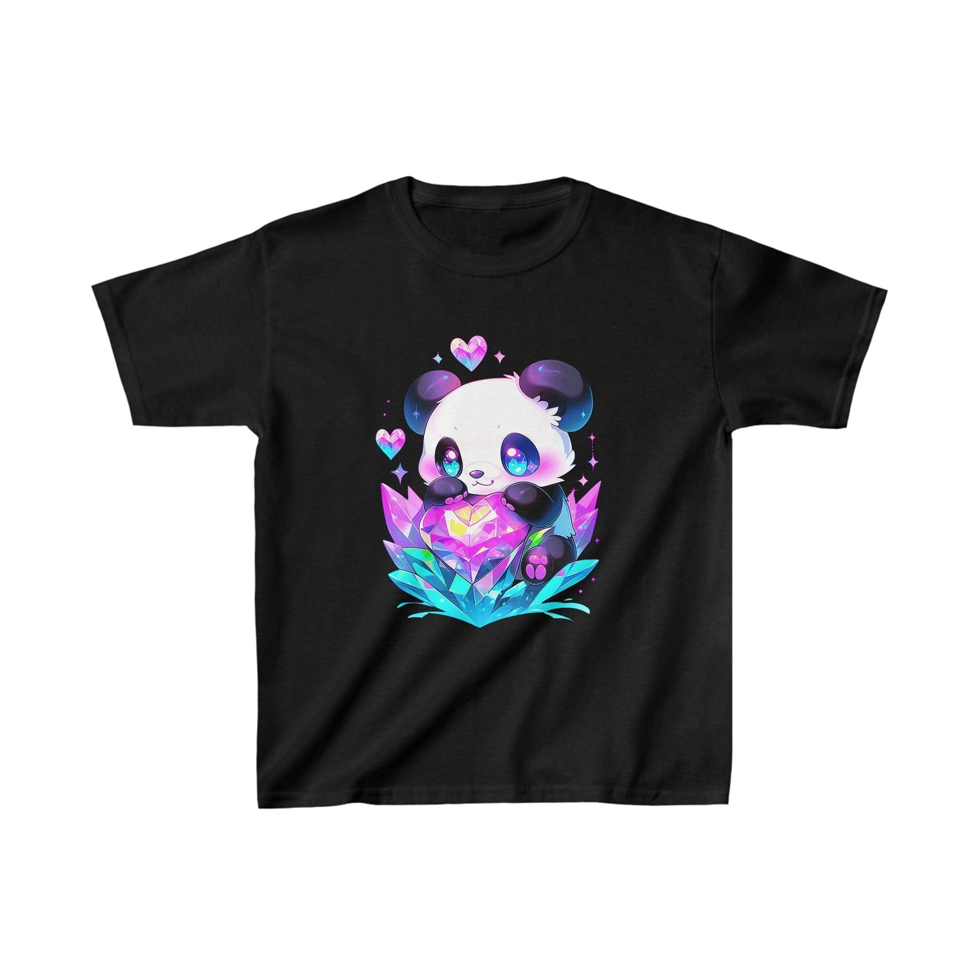 Printify Kids clothes XS / Black Kids Kawaii Panda Tshirt