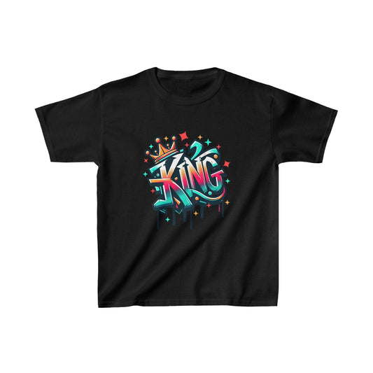 Printify Kids clothes XS / Black Kids King Tshirt