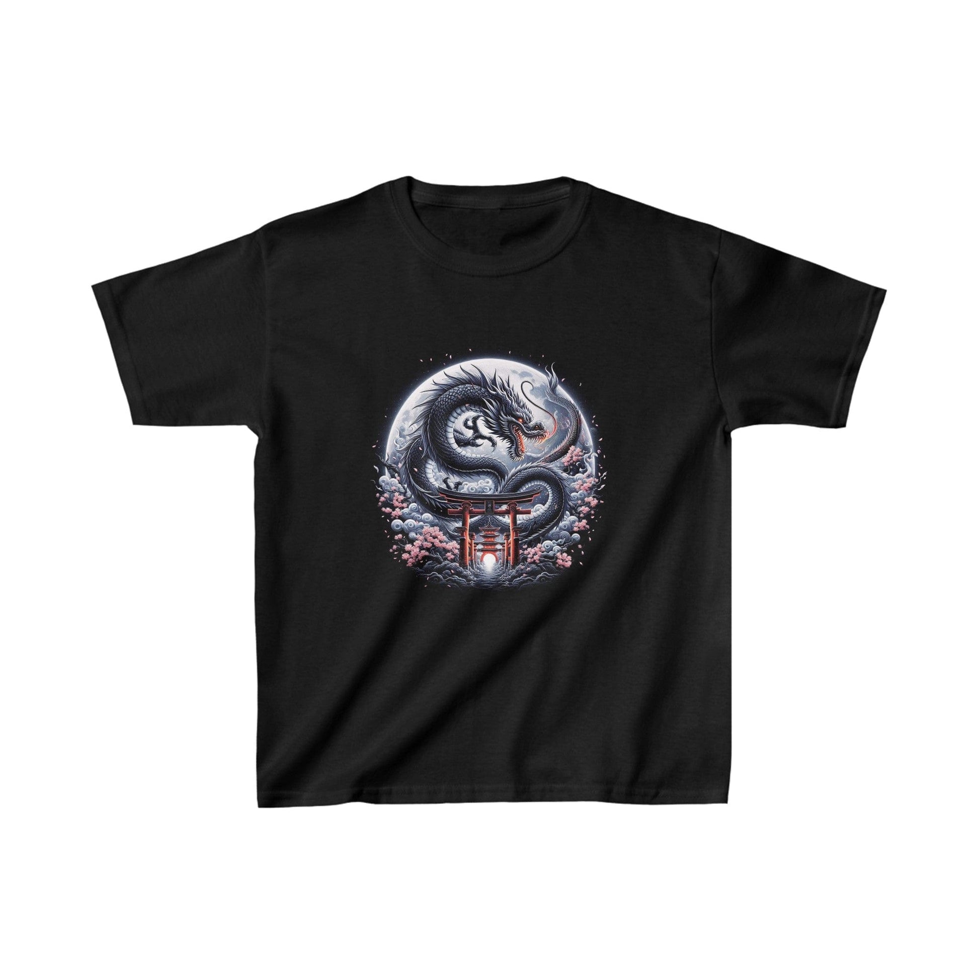 Printify Kids clothes XS / Black Kids Lunar Dragon Sanctuary Tshirt