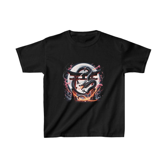 Printify Kids clothes XS / Black Kids Shadowfire Dragon Gate Tshirt