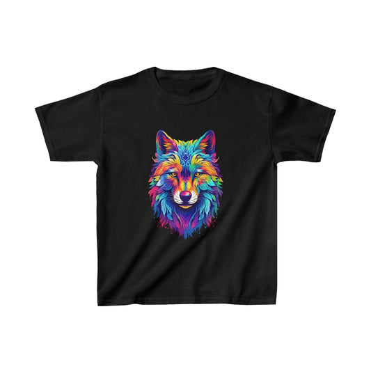 Printify Kids clothes XS / Black Kids Spectral Wolf Tshirt