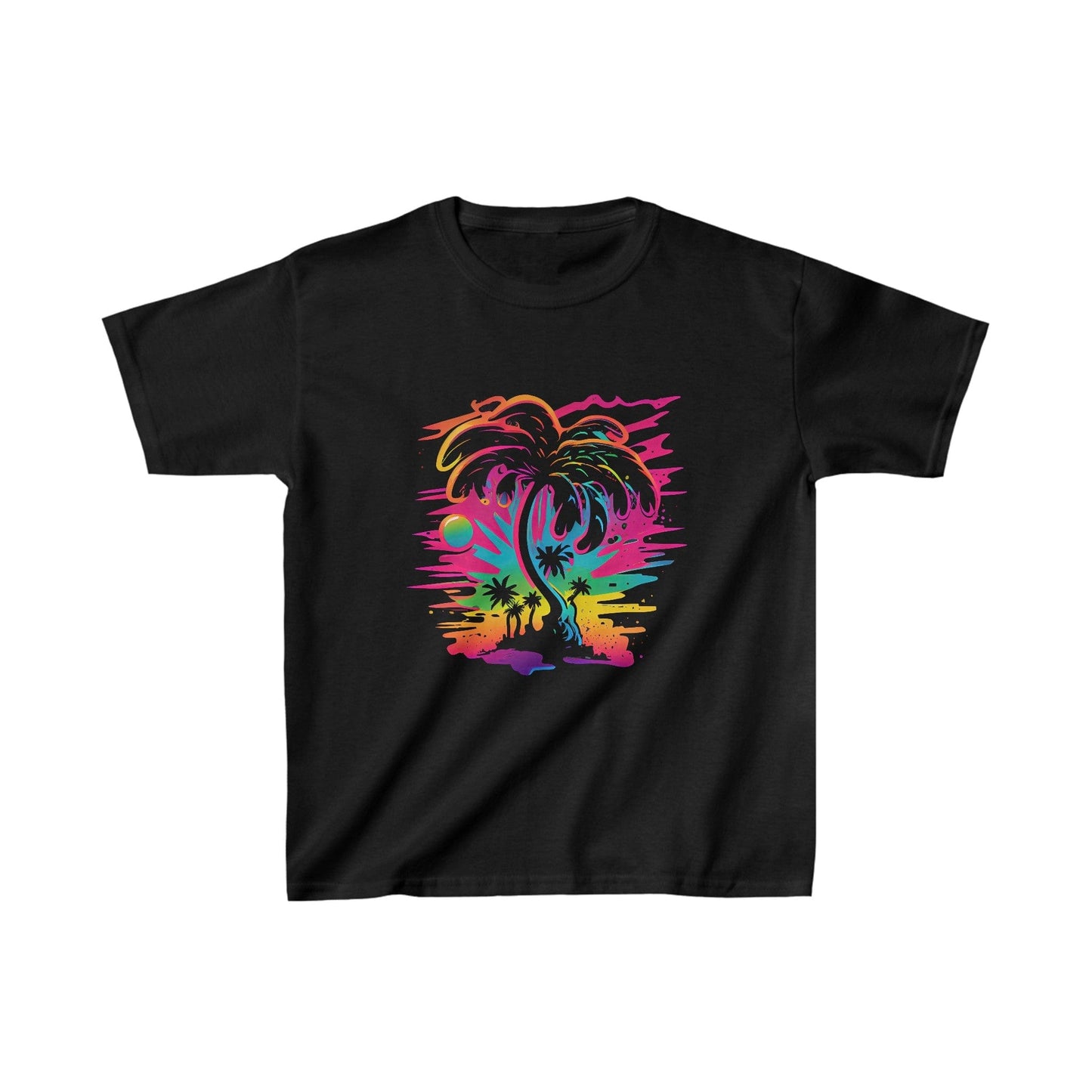 Printify Kids clothes XS / Black Kids Vibrant Oasis Tshirt