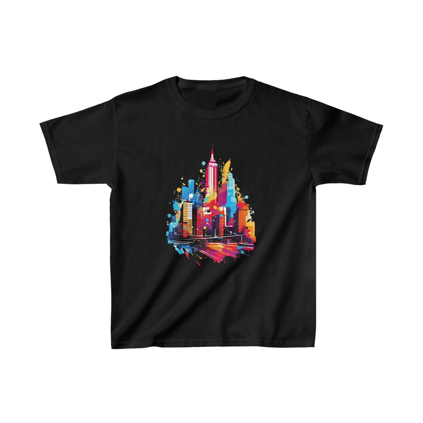 Printify Kids clothes XS / Black Kids Vivid City Vibe Tshirt