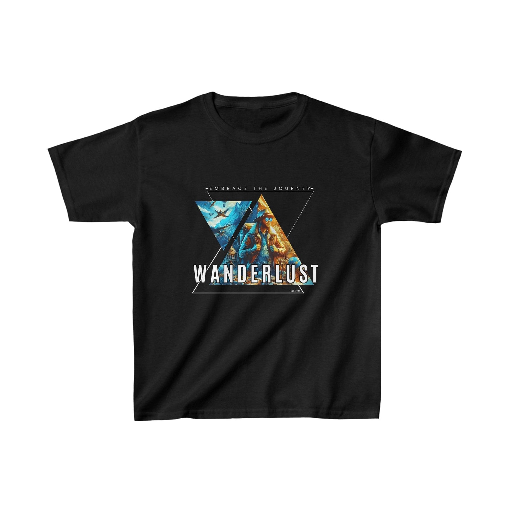 Printify Kids clothes XS / Black Kids Wanderlust Tshirt