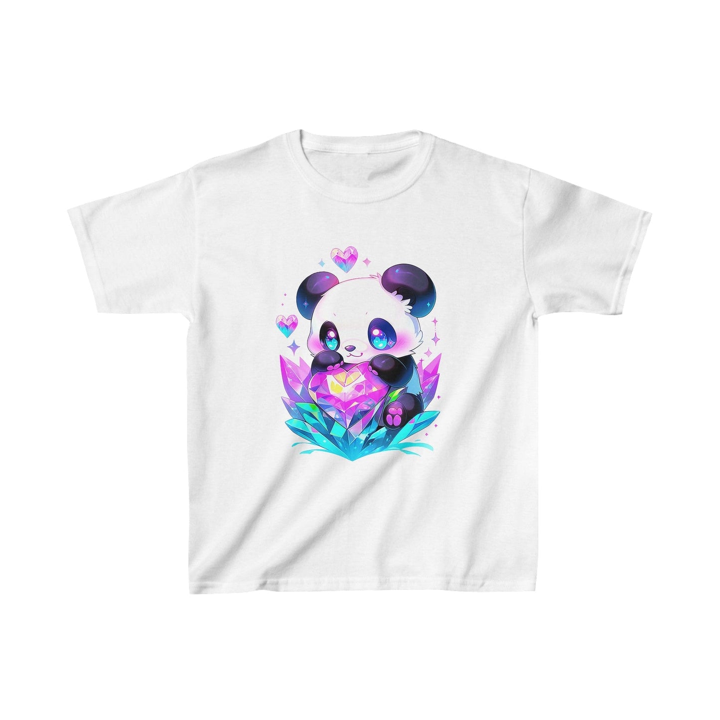 Printify Kids clothes XS / White Kids Kawaii Panda Tshirt