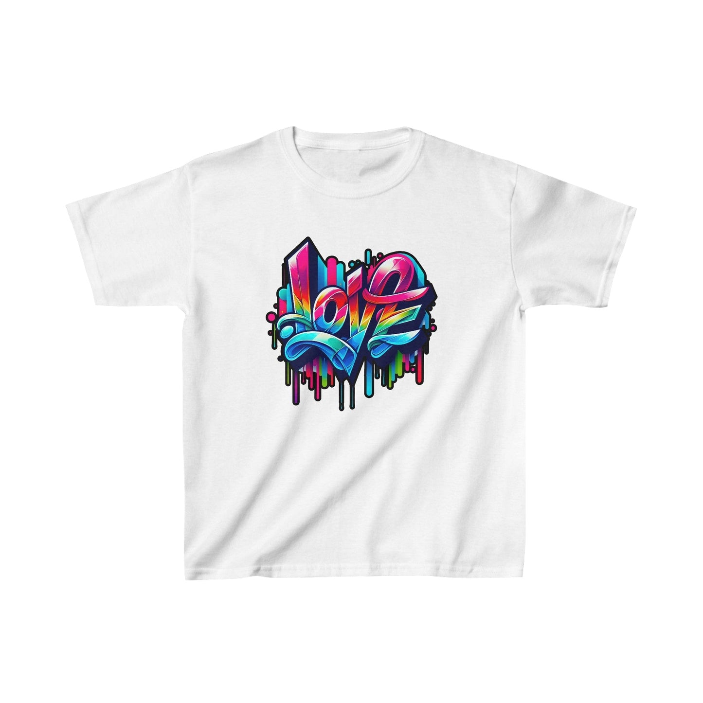 Printify Kids clothes XS / White Kids Love Graffiti Tshirt