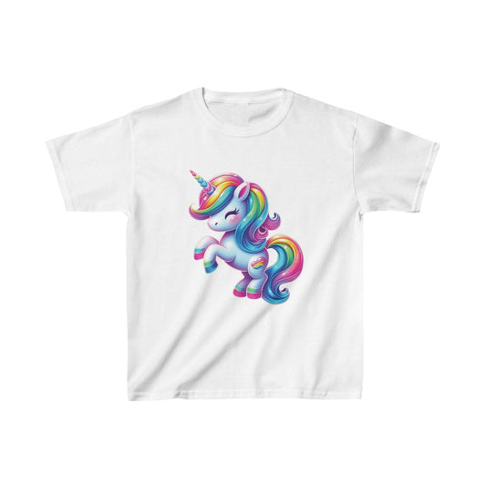 Printify Kids clothes XS / White Kids Rainbow Dream Unicorn Tshirt