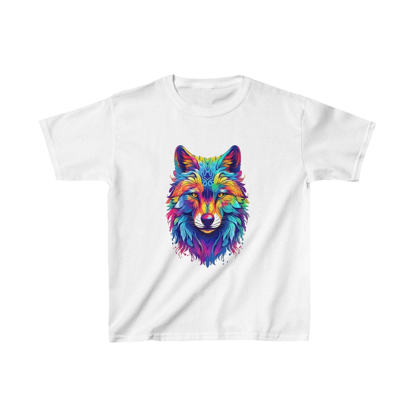 Printify Kids clothes XS / White Kids Spectral Wolf Tshirt