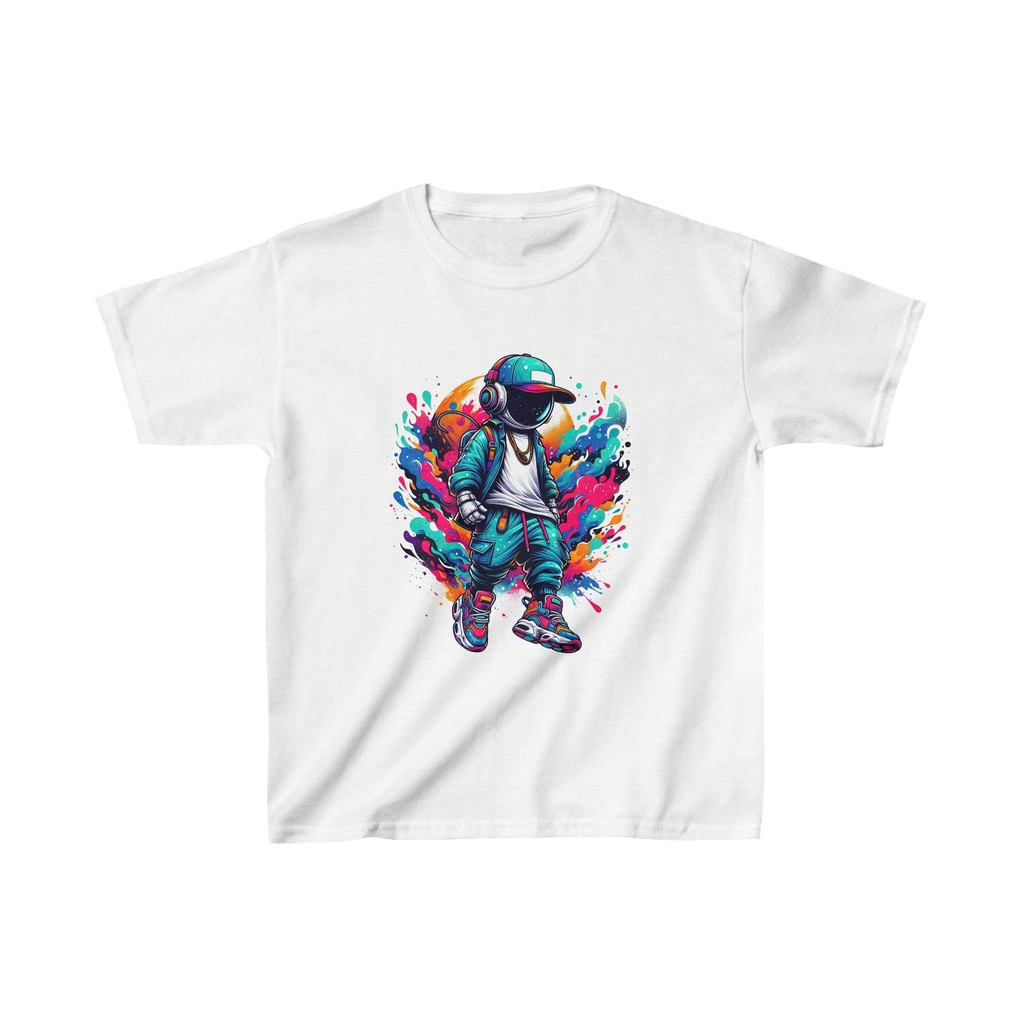 Printify Kids clothes XS / White Kids Streetwear Astronaut Tshirt