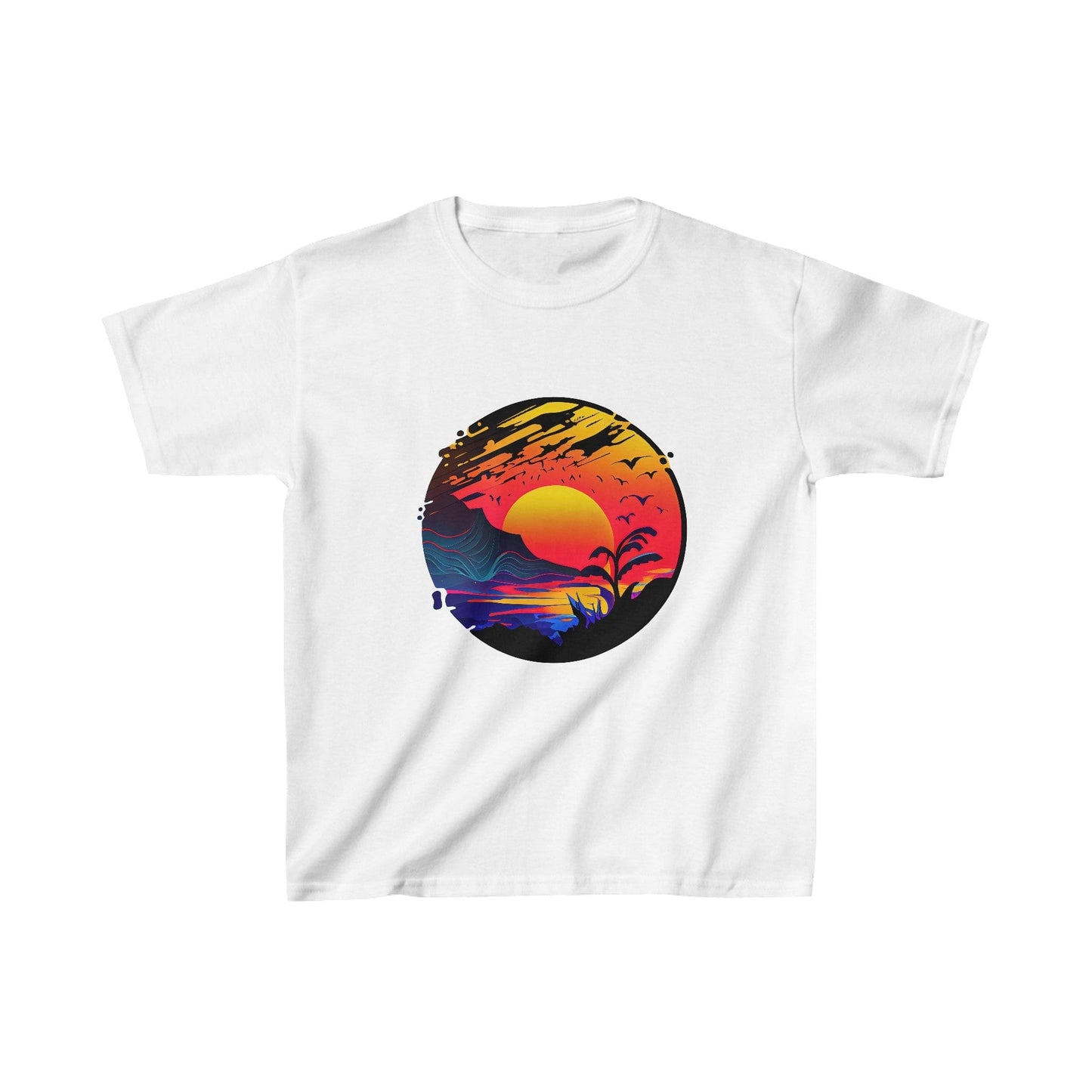 Printify Kids clothes XS / White Kids Sunset Serenity Tshirt