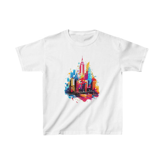 Printify Kids clothes XS / White Kids Vivid City Vibe Tshirt