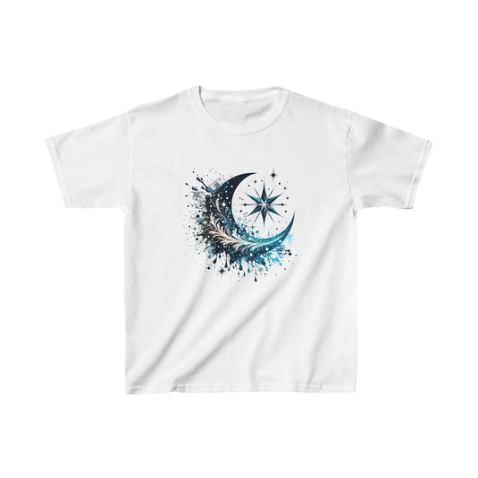 Printify Kids clothes XS / White Kids Winter Moon Tshirt