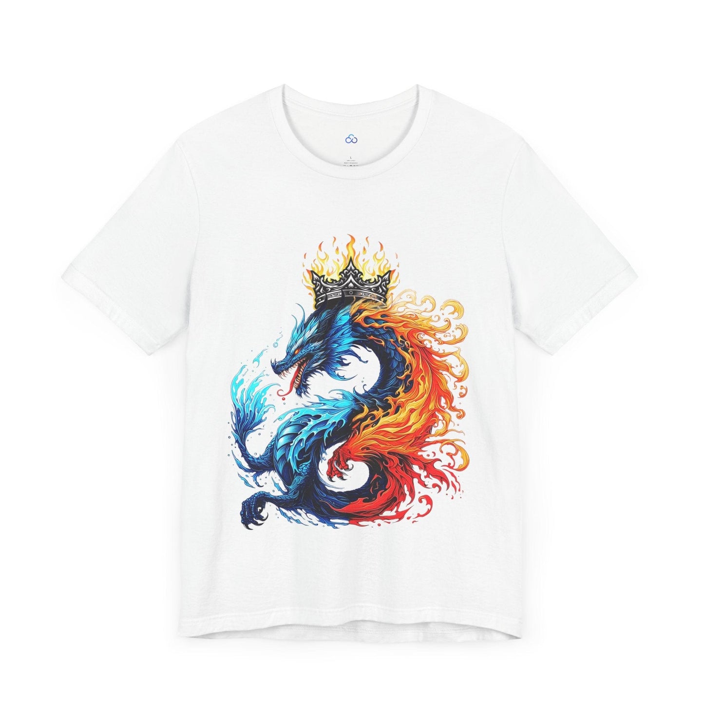 Printify T-Shirt AquaBlaze Dragon Cloud Tshirt