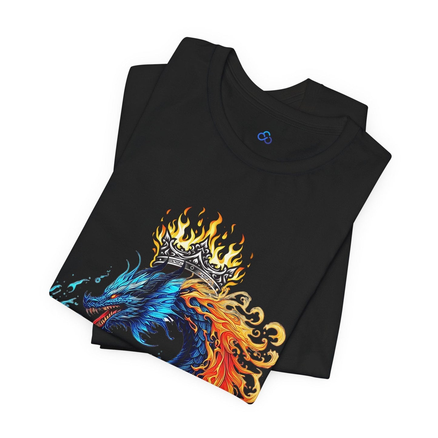 Printify T-Shirt AquaBlaze Dragon Cloud Tshirt