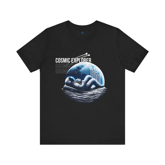 Printify T-Shirt Black / S Cosmic Explorer Cloud Tshirt