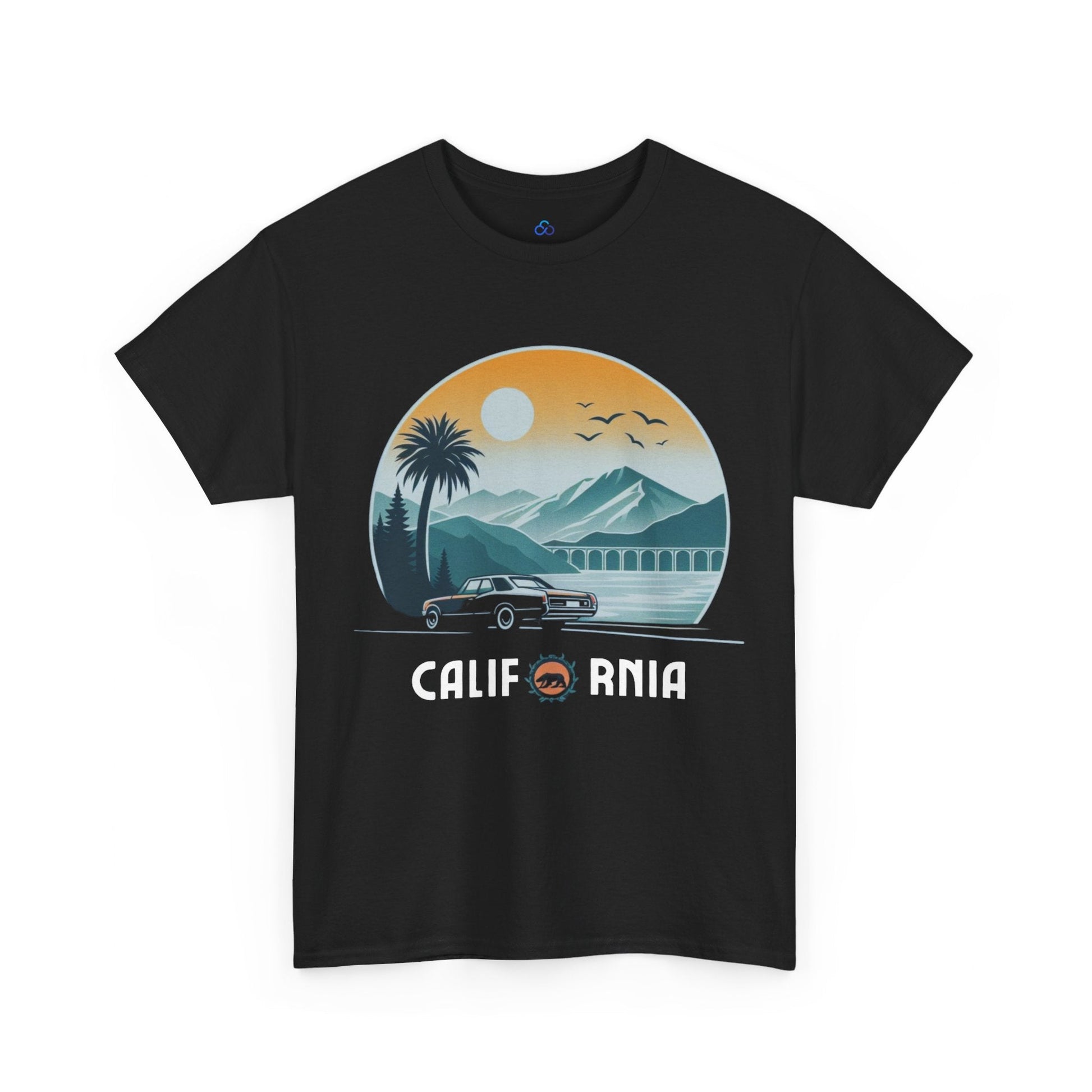 Printify T-Shirt Black / S Golden Coast California Classic Tshirt