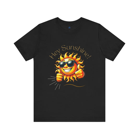 Printify T-Shirt Black / S Hey Sunshine Cloud Tshirt