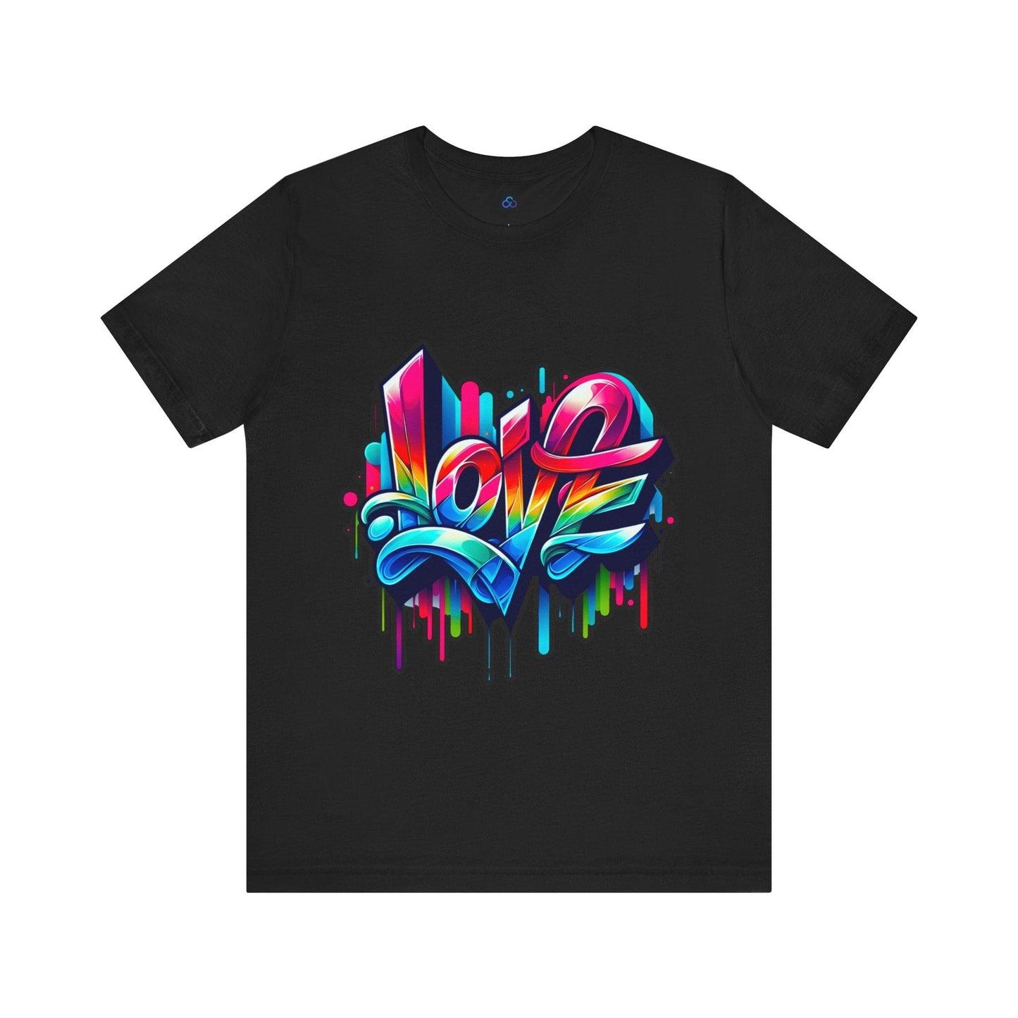 Printify T-Shirt Black / S Love Graffiti Cloud Tshirt