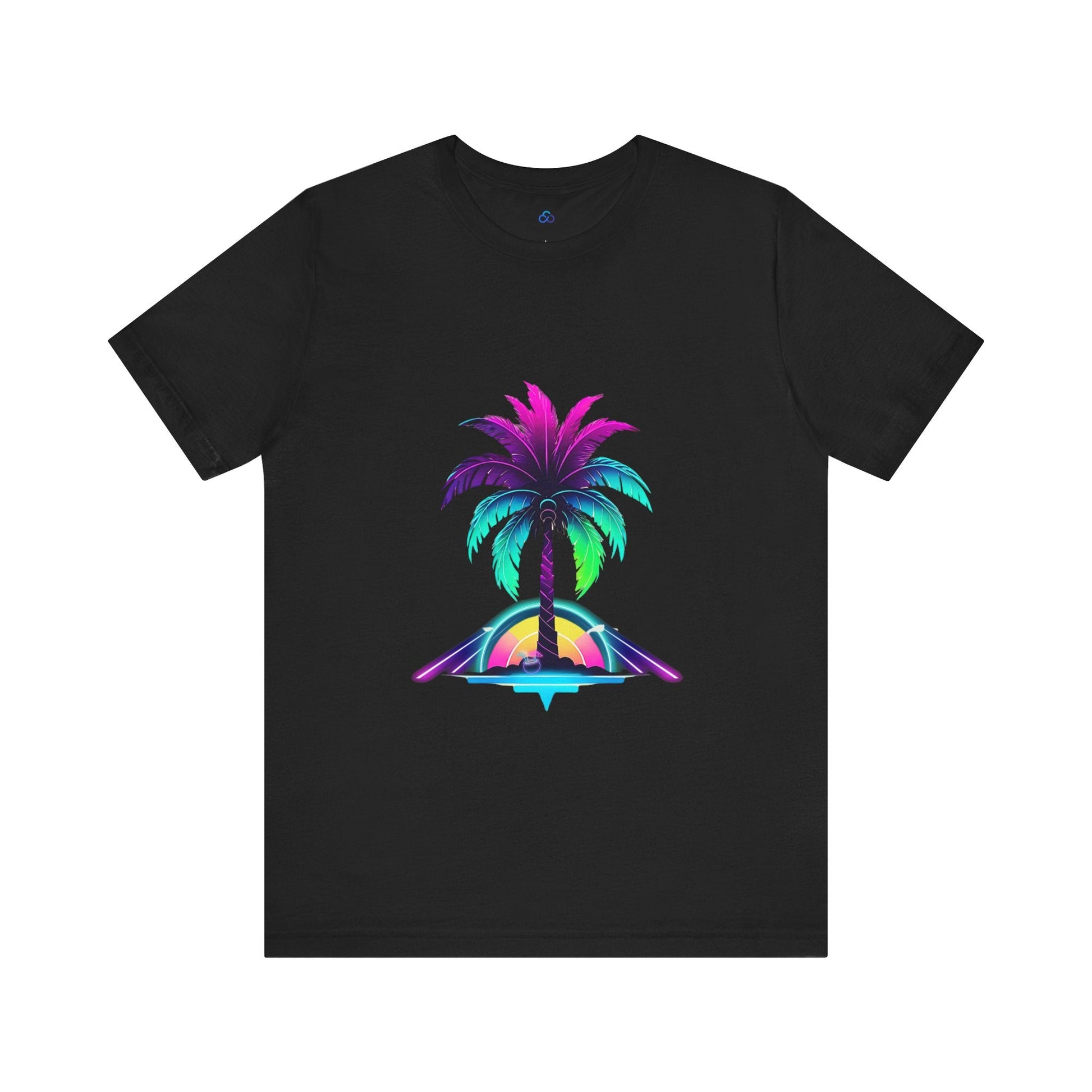 Printify T-Shirt Black / S Neon Palm Tree Cloud Tshirt