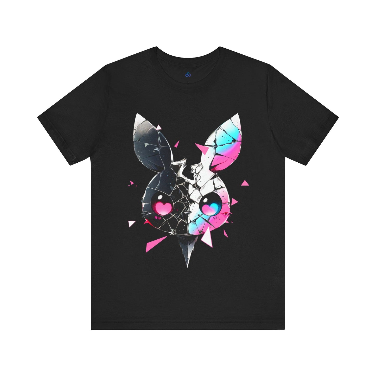 Printify T-Shirt Black / S Shattered Bunny Cloud Tshirt