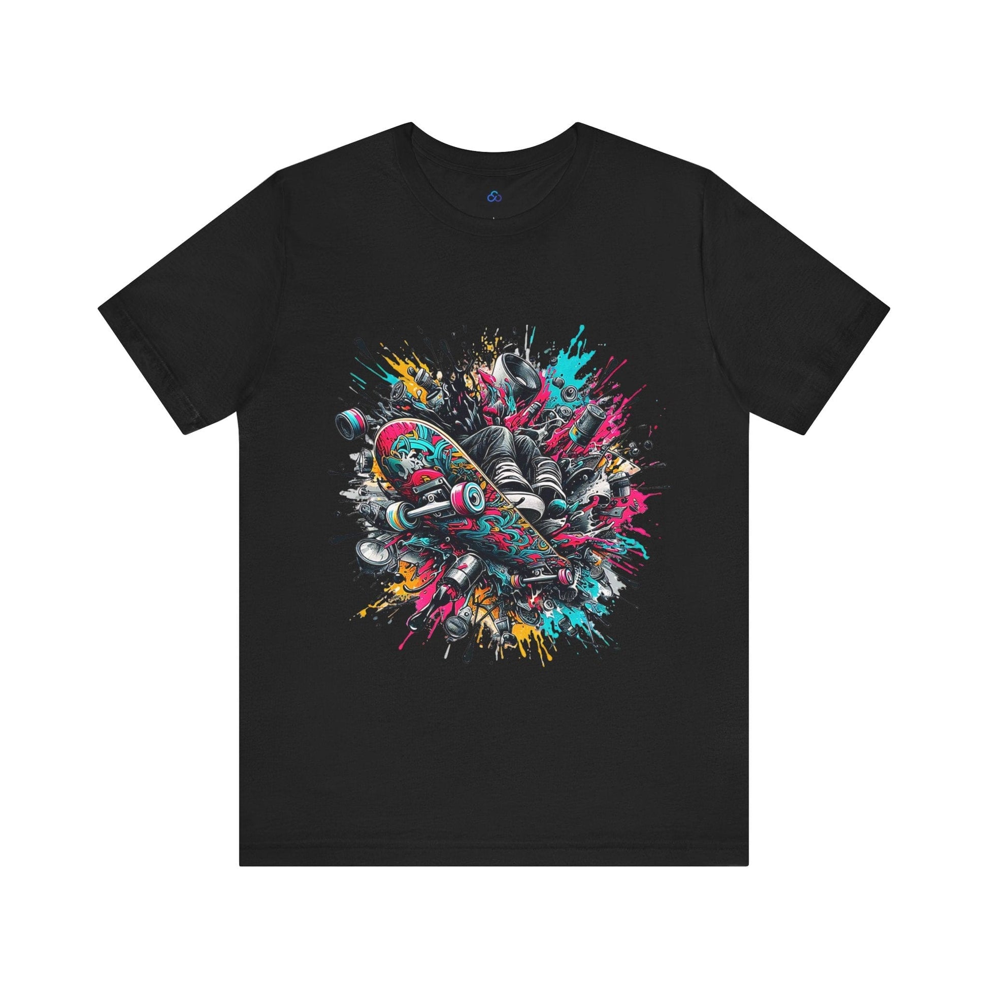 Printify T-Shirt Black / S Skate Splash Cloud Tshirt