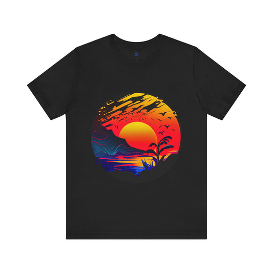 Printify T-Shirt Black / S Sunset Serenity Cloud Tshirt