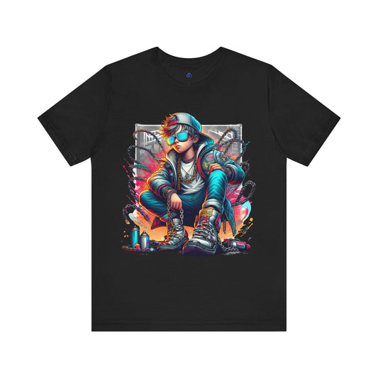 Printify T-Shirt Black / S Urban Graffiti King Cloud Tshirt