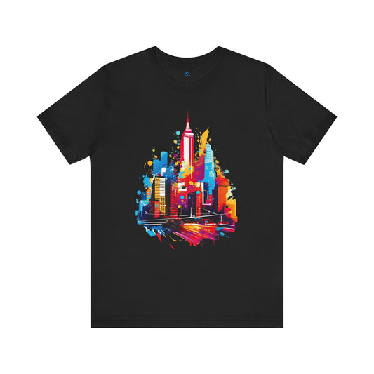 Printify T-Shirt Black / S Vivid City Vibe Cloud Tshirt