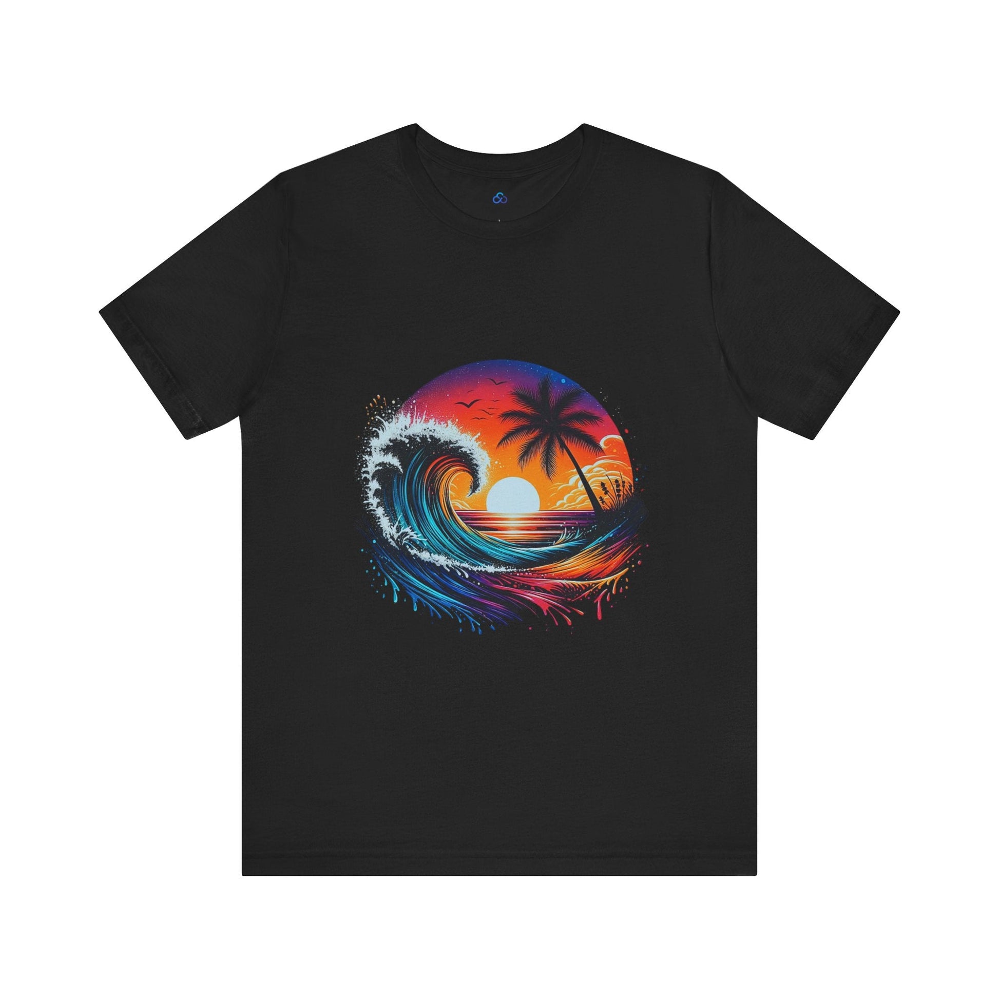 Printify T-Shirt Black / S Wave Cloud Tshirt