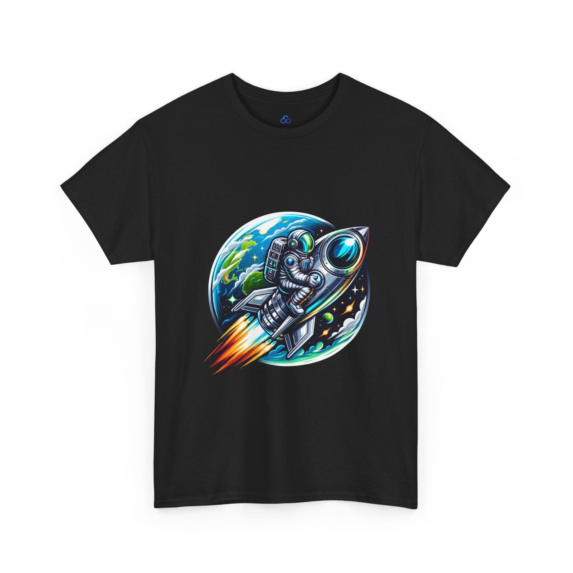 Printify T-Shirt Cosmic Rocket Ride Classic Tshirt