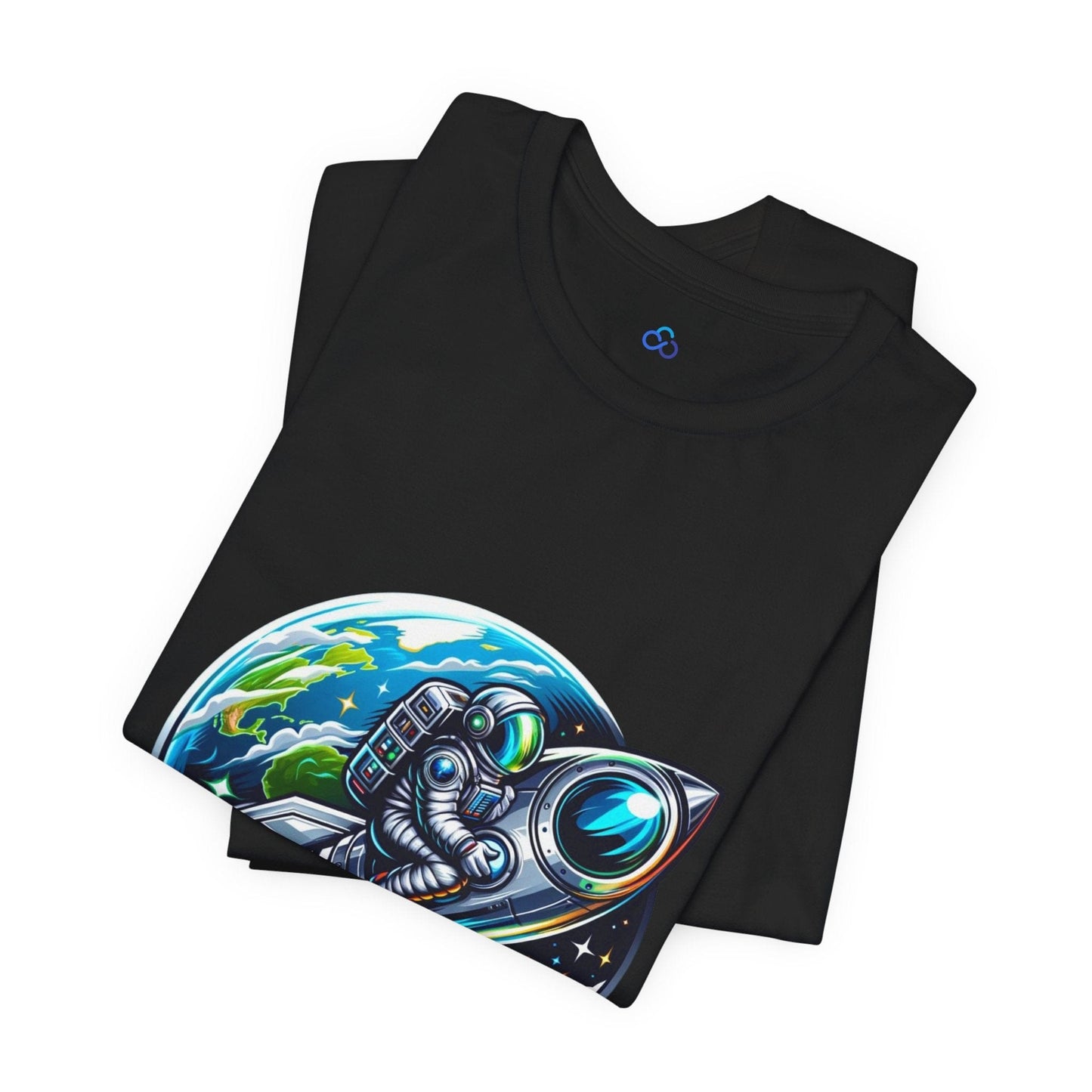 Printify T-Shirt Cosmic Rocket Ride Cloud Tshirt