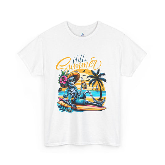 Printify T-Shirt Hello Summer Classic Tshirt