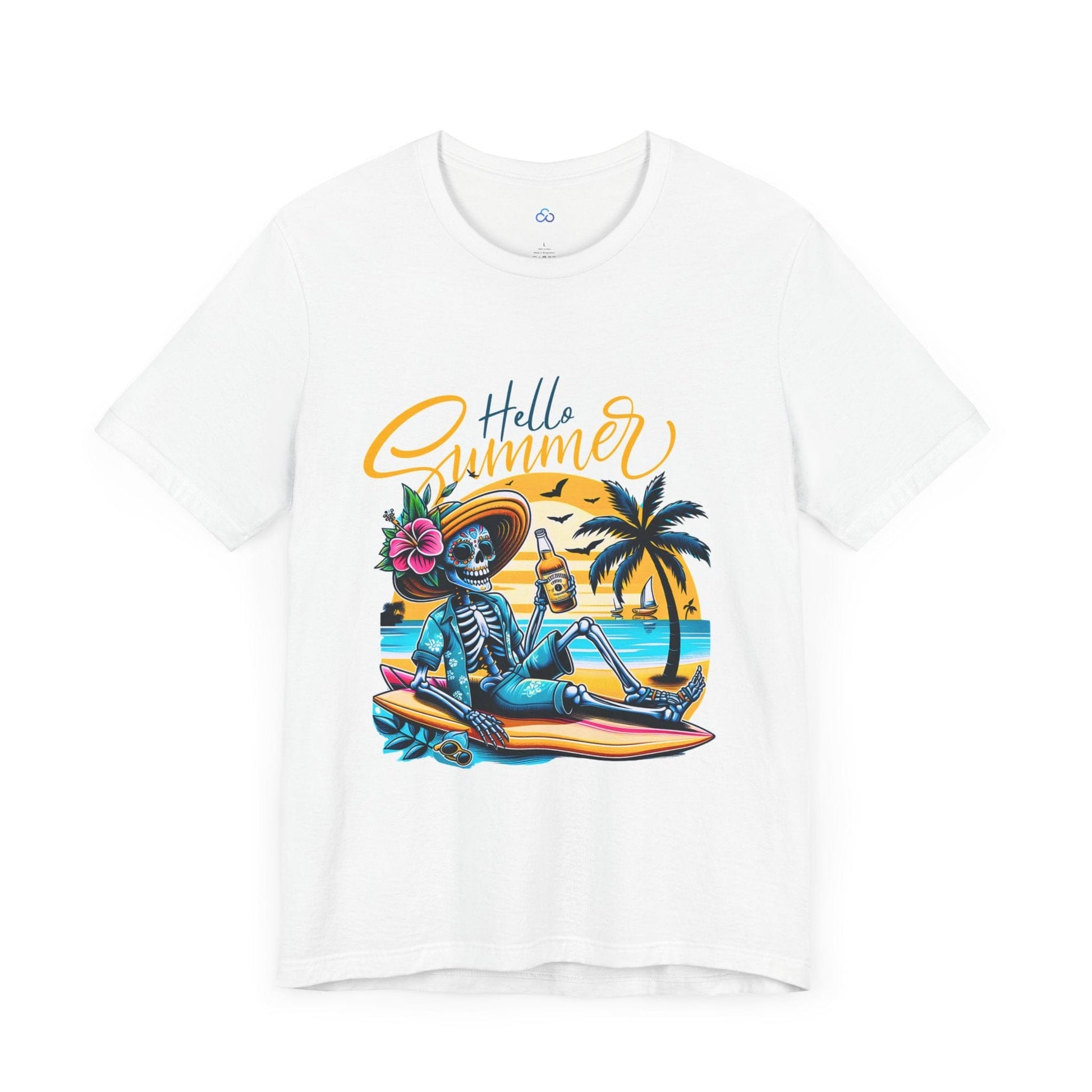 Printify T-Shirt Hello Summer Cloud Tshirt