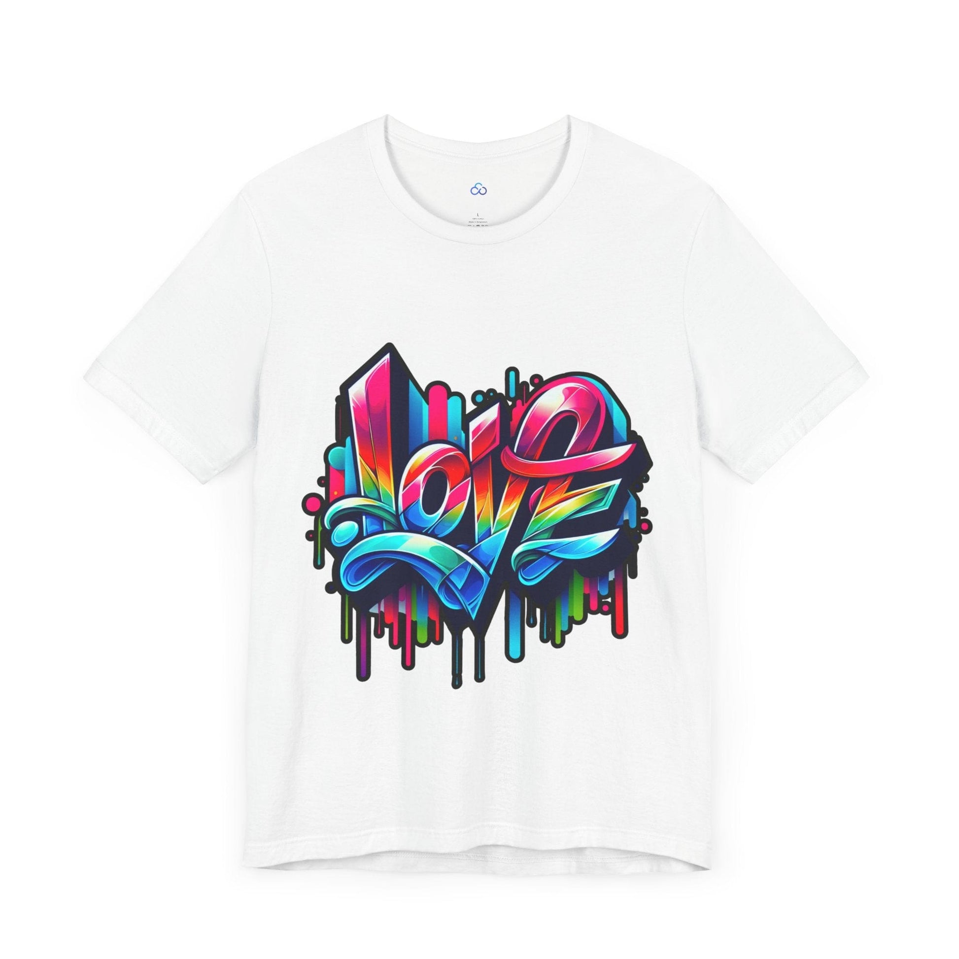 Printify T-Shirt Love Graffiti Cloud Tshirt